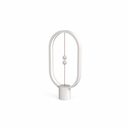 Picture of Heng Balance lamp, DesignNest, Allocacoc, Switch on in mid-air, USB Powered LED Table lamp, magneticDesk lamp, Warm Eye-Care Lamp, Contemporary Soft Light, Office, Home (White)