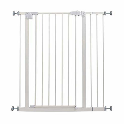 Picture of 35.5" Auto Close Extra Tall Baby Gate, Walk Thru Safety Gate Dog Pet Pressure Mount Gate for Stairs,Doorways, Banister,Dual Locking.Includes 4" Extension,36" High