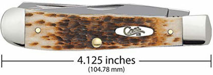 Picture of WR Case XX Pocket Knife Amber Jig Bone Trapper Cv Item #163 - (6254 Cv) - Length Closed: 4 1/8 Inches