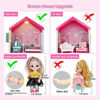 Picture of 678 Dreamhouse Dollhouse Kit, Doll House Asseccories and Furniture, DIY Pretend Play Building Playset Toys with Doll and Lights, Dreamy Princess House for Toddlers, Kids Boys & Girls (4 Rooms)