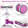 Picture of Baby Balance Bikes Toys for 1 Year Old Boys Girls 10-24 Months Cute Toddler First Bicycle Infant Walker Children No Pedal 4 Wheels 1st Birthday Gifts (Purple)
