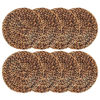 Picture of CENBOSS Beautiful Woven Placemats Round Placemats for Dining Table (Brown Wash, 13.5" Set of 8)