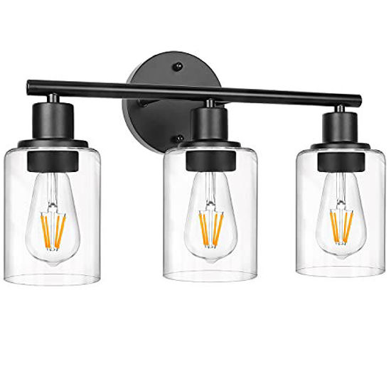 GetUSCart 3Light Bathroom Light Fixtures, Black Bathroom Wall Lights