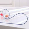 Picture of NECAUX Custom Multi-Size 1.5mm Thick Clear PVC Table Cover Protector - 40 x 60 Inch Eco Plastic Vinyl Rectangle Desk Office Top Pad Cover Glass Wood Dining Coffee End Tabletop Protective Mat