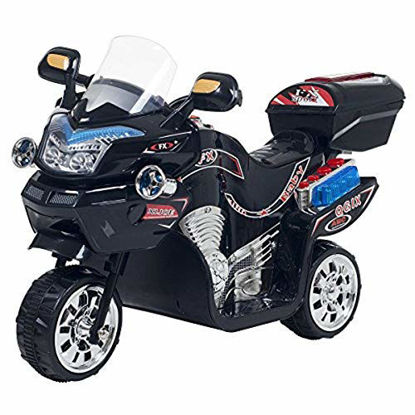 Picture of Ride on Toy, 3 Wheel Motorcycle Trike for Kids by Rockin' Rollers - Battery Powered Ride on Toys for Boys and Girls, 3 - 6 Year Old - Black FX