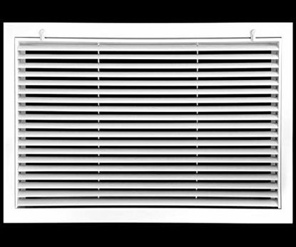 Picture of 20" X 10" Aluminum Return Filter Grille - Easy Airflow - Linear Bar Grilles [Outer Dimensions: 21.75w X 11.75h]