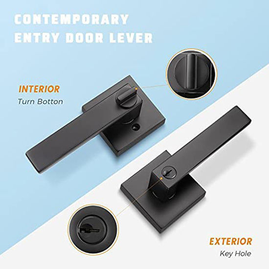GetUSCart- KNOBWELL 2 Pack Heavy Duty Entrance Lever Door Handle (for ...