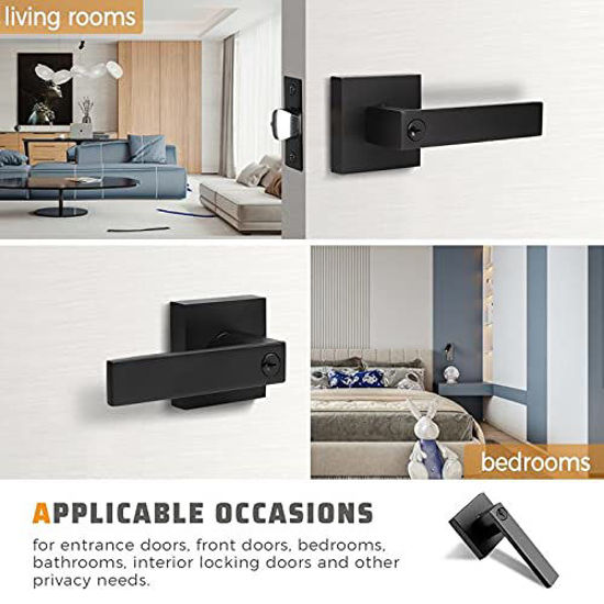 GetUSCart- KNOBWELL 2 Pack Heavy Duty Entrance Lever Door Handle (for ...