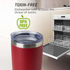 Picture of DOMICARE 20oz Stainless Steel Tumbler Bulk with Lid, Double Wall Vacuum Insulated Travel Mug, Powder Coated Coffee Cup, Red, 8 Pack