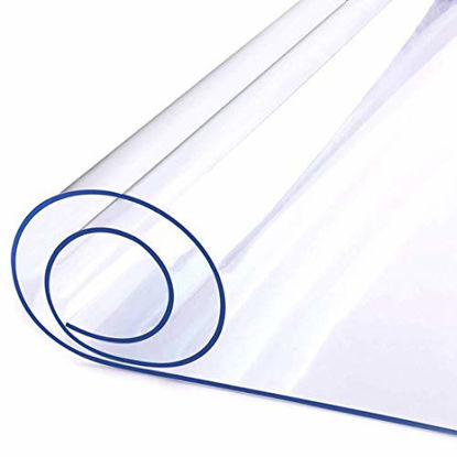 LovePads 2mm Thick Clear Round Table Cover Protector 42 Inch Clear Round  Table Protector for Dining Room Table, Round Plastic Table Cover, Plastic