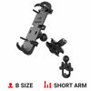 Picture of RAM Mounts Quick-Grip XL Phone Mount with Handlebar U-Bolt Base RAM-B-149Z-A-PD4U with Short Arm for Motorcycle, ATV/UTV, Bike