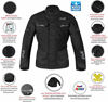Picture of Adventure/Touring Motorcycle Jacket For Men Textile Motorbike CE Armored Waterproof Jackets ADV 4-Season (Black, M)