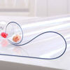 Picture of NECAUX Custom Multisize 1.5mm Thick Clear PVC Table Cover Protector - 40 x 68 Inch Plastic Table Pad Rectangular Tablecloth Kitchen Wood Furniture Protective Cover