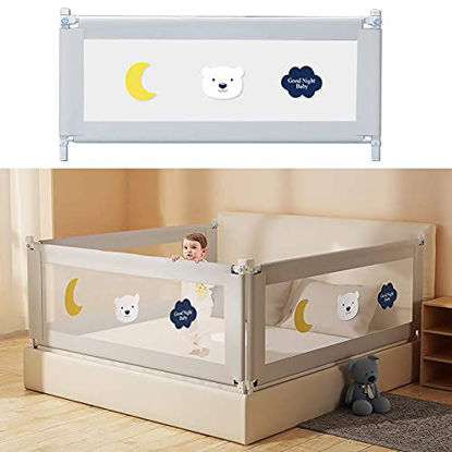 Bed Rails for Toddlers 607080Extra Long Baby Bed Rail Guard 3 Sides: Perfect for Full Bed, Include 3 Sides 