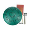 Picture of "OcarinaWind" 12 inches Steel Tongue Drum Green 13 Notes,C Major,with Padded Drum Bag and Couple of Mallets, Beautifully Designed and Peaceful Sound