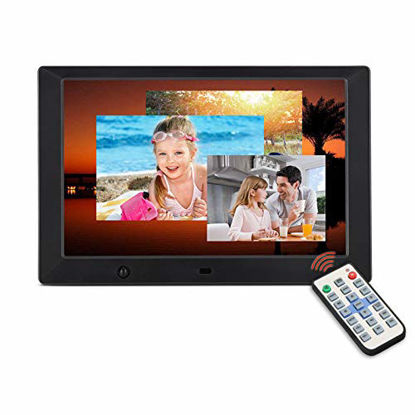 Picture of 10 inch Digital Picture Frame with 16: 9 Screen Digital Photo Frame Adjustable Brightness, Timing Power On/Off, Calendar,Background Music Support 1080P Video Remote Control