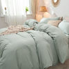 Picture of MooMee Bedding Duvet Cover Set 100% Washed Cotton Linen Like Textured Breathable Durable Soft Comfy (Sage Green, Queen)