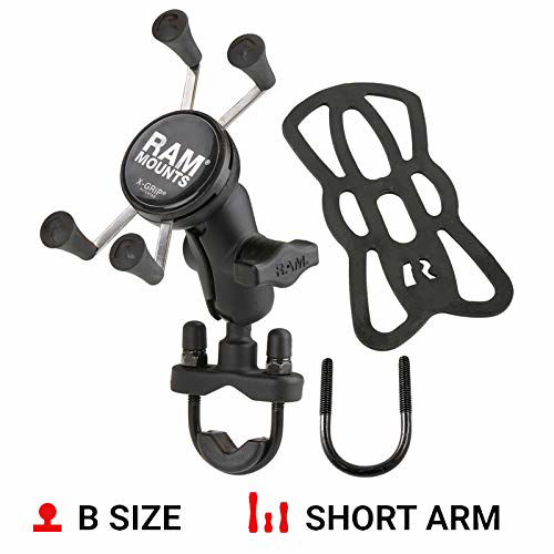 GetUSCart RAM Mounts X Grip Phone Mount With Handlebar U Bolt Base RAM 