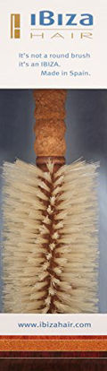 Picture of Ibiza Hair Brush - B7 Boar Bristle Round Hair Brush for Fine or Color Treated Hair - Salon Quality, Heat Resistant 70mm Round Brush with Long Barrel - Made in Spain