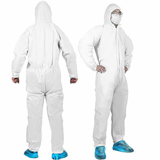 GetUSCart YIBER Disposable Protective Coverall Hazmat Suit, Heavy Duty