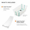 Picture of Stokke Flexi Bath Bundle, White Aqua - Foldable Baby Bathtub + Newborn Support - Durable & Easy to Store - Convenient to Use at Home or Traveling - Best for Newborns & Babies Up to 48 Months