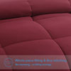 Picture of EASELAND All Season Soft Quilted Down Alternative Comforter Reversible Duvet Insert with Corner Tabs,Winter Summer Warm Fluffy,King,Burgandy,90x102 inches