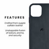 Picture of Bullstrap Premium Leather Phone Case Compatible with Apple iPhone 12 Pro Max, Ocean Blue Leather