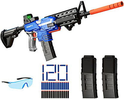Picture of Toy Gun for NERF Guns Automatic Sniper Rifle, 3 Modes Burst Electric Toy Foam Blaster with 120 Bullets, 2 Magazines, Motorized Toys for 6-12 Year Old Boys, Birthday Xmas Gifts for Kids Age 6+