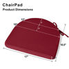 Picture of Shinnwa Chair Cushion with Ties for Dining Chairs [17 x 16.5 Inches] Non Slip Kitchen Dining Chair Pad and Seat Cushion with Machine Washable Cover Set of 4 - Wine Red