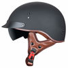 Picture of VCOROS Motorcycle Half Face Helmet Sun Visor Quick Release Buckle DOT Approved for Men Women (Matte Black, M)
