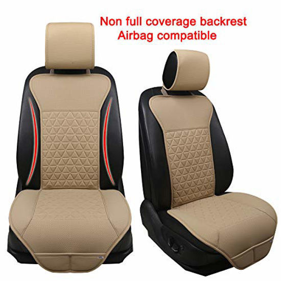 1 Piece Luxury PU Leather Front Car Seat Cover with Backrest, Breathable  and Soft Auto Seat Protector,Universal Fit 95% of Cars (Sedan SUV Pickup  Van) 