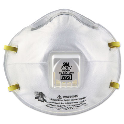 Picture of 3M 8210V Particulate Respirator, N95, Cool Flow Valve, 10/Box
