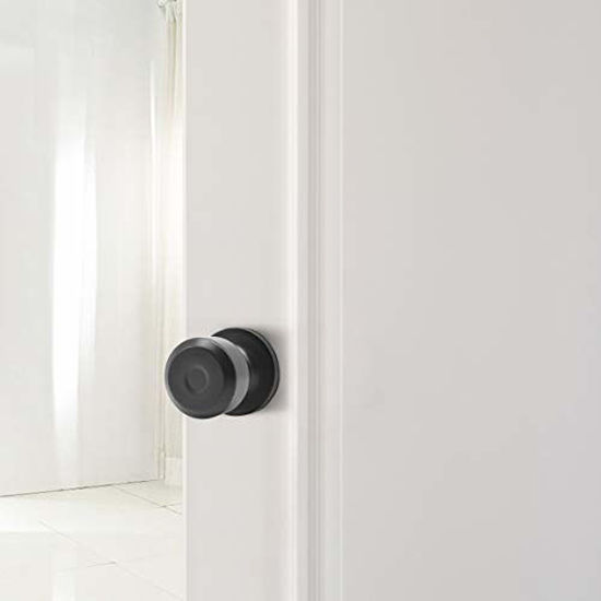 GetUSCart KNOBWELL 5 Pack Matte Black Closet Door Knobs Passage Door