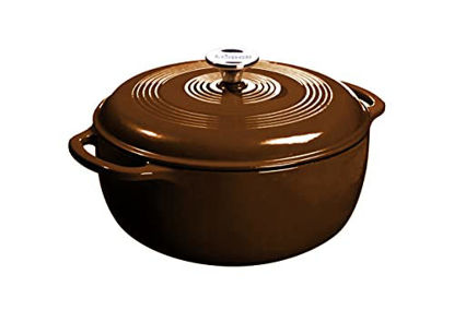 Picture of Lodge Enameled Cast Iron Dutch Oven, 6 Qt, Burnt Sienna