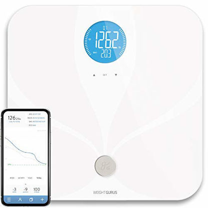 GreaterGoods Bluetooth Connected Body Fat Bathroom Smart Scale (LCD Black)