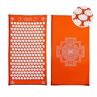 Picture of Shakti Acupressure Mat, Trust The Experts with Extra Long, Ethically Handmade Acupressure Mats from India, Acupuncture Without The Hassle, Deep Relaxation in 20 Minutes