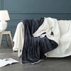 Picture of LBRO2M Sherpa Fleece Bed Blanket Queen Size Super Soft Fuzzy Plush Warm Cozy Fluffy Microfiber Couch Throw Velvet Double Reversible Luxurious Blankets,Dark Grey