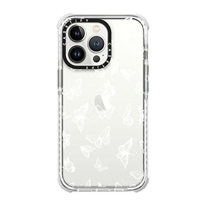 Picture of CASETiFY Ultra Impact Case for iPhone 13 Pro - White Butterfly - Clear Frost