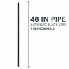 Picture of Pipe Decor 1 x 48 Malleable Cast Iron Pipe, Pre Cut, Industrial Steel Grey Fits Standard Three Quarter Inch Black Threaded Pipes Nipples and Fittings, Build Vintage DIY Furniture, 4 Pack