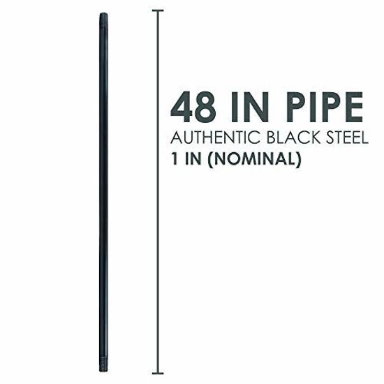 GetUSCart- Pipe Decor 1? x 48? Malleable Cast Iron Pipe, Pre Cut ...
