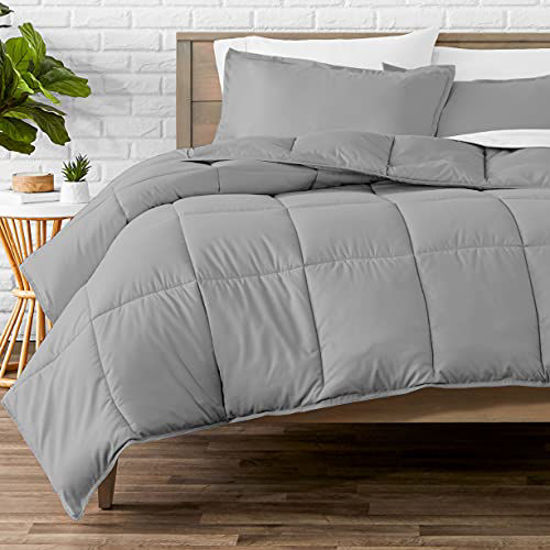 Picture of Bare Home Comforter Set - Oversized King - Goose Down Alternative - Ultra-Soft - Premium 1800 Series - All Season Warmth (Oversized King, Light Grey)