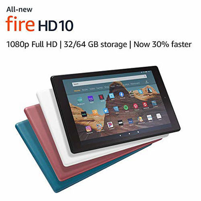 Picture of Certified Refurbished Fire HD 10 Tablet (10.1" 1080p full HD display, 32 GB) - White (2019 Release)