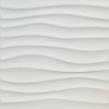 Picture of Art3d Plastic 3D Wall Panel PVC Wave Wall Design, White, 19.7" x 19.7" (12-Pack)