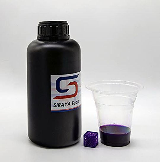 Picture of Siraya Tech Cast 3D Printer Resin Castable LCD UV-Curing Resin Easy to Print Use and Burn High Resolution 405nm Photopolymer Resin for Making jewelries and Metal Parts (Purple, 1kg)