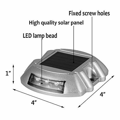 GetUSCart Happybuy Driveway Lights Solar Driveway Lights with Screw