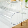 Picture of LovePads 1.5mm Thick 48 x 84 Inches Clear Table Cover Protector, Table Protector for Dining Room Table, Clear Plastic Tablecloth Protector, Table Pad for Kitchen Wood Grain