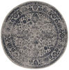 Picture of SAFAVIEH Adirondack Collection ADR109P Oriental Distressed Non-Shedding Dining Room Entryway Foyer Living Room Bedroom Area Rug, 6' x 6' Round, Grey / Navy