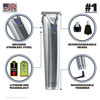 Picture of Wahl Stainless Steel Lithium Ion+ Beard and Nose Trimmer for Men, Hair Clippers, Detail Shaver, Rechargeable, All in One Men's Grooming Kit - Model 9818