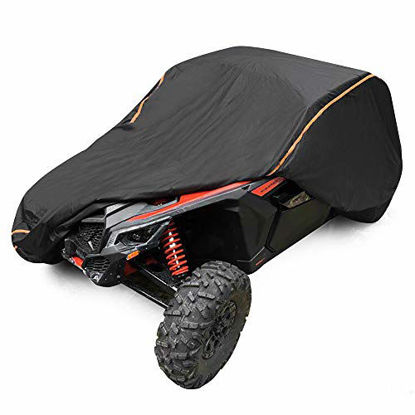 Picture of Kemimoto UTV X3 Cover Compatible with Can Am Maverick X3 XMR XRC MR R/X DS RS RC Turbo R 900 HO with Relective Strip to Protect from Rain, Snow, Dirt, Debris and Damaging UV Rays