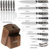 Picture of Knife Set,16 PCS Kitchen Knife Set with Block Wooden,Japanese Stainless Steel,Professional Chef Knife Set Manual Sharpening Ultra Sharp Full Tang Handle Design Knife Block Set